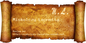 Miskolczy Leonetta névjegykártya